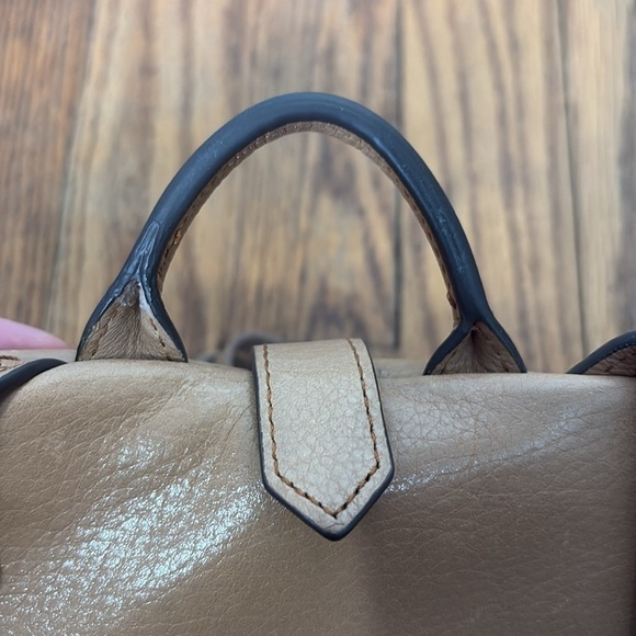 Aimee Kestenberg Tamitha Mini Backpack Soft Pebbled Leather Tan - Picture 8 of 16